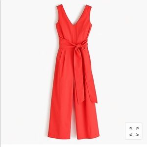J. Crew wrap-tie jumpsuit in stretch poplin